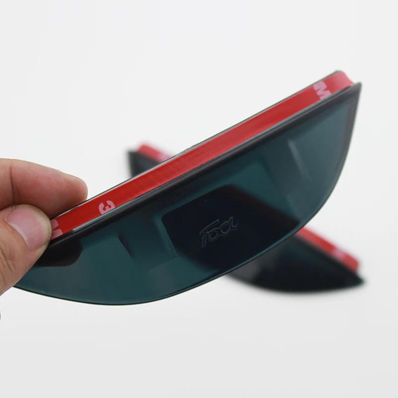 A Little Change PC Rain Eyebrows In Rearview Mirror Awnings Shelters Sticker For Ford Focus 3 4 MK3 MK4 2Pcs/Set