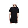 Nike Casual Loose Soft Comfortable Breathable Round Neck Short Sleeve Dress Women Dresses Black DM4664-010
