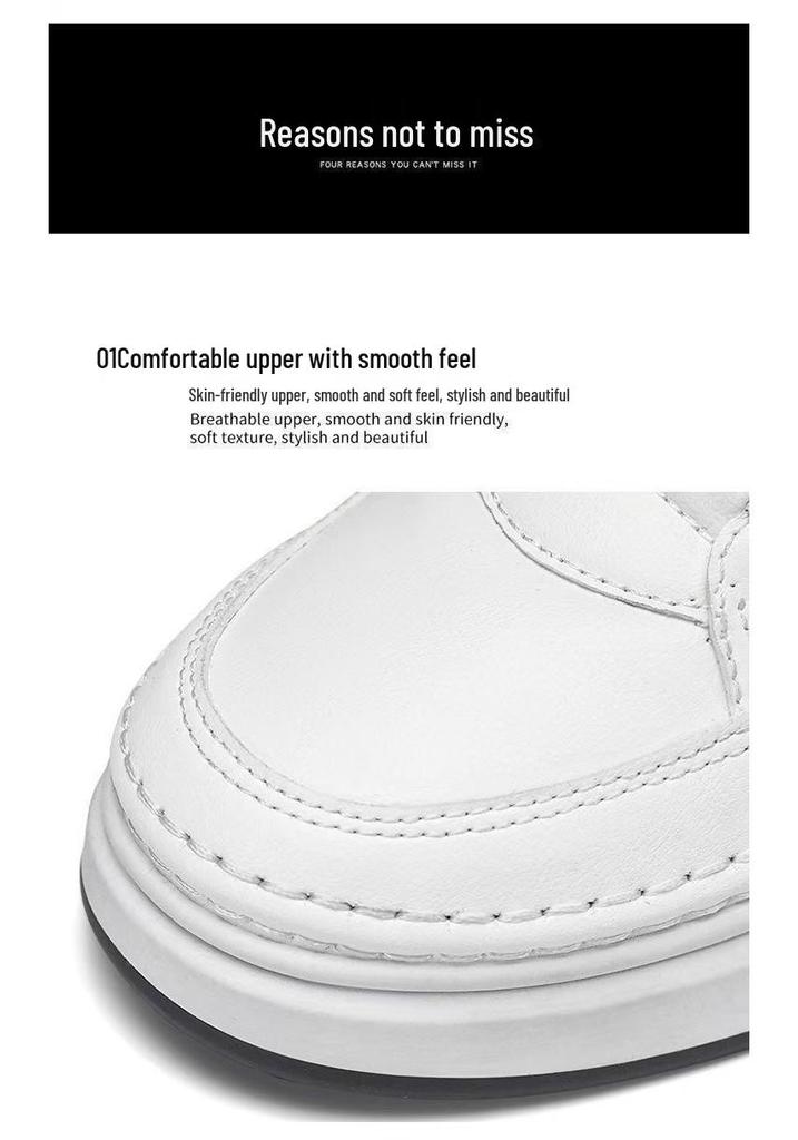 2026 Spring Men's Breathable White Skate Shoes - Comfortable & Versatile