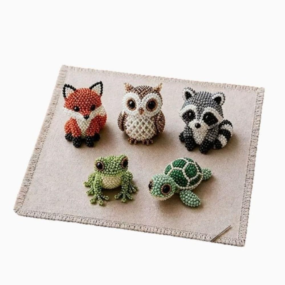 Animal Shape Bead Weaving Kit Handmade DIY Bead Craft Kit Creative 3D Beaded Animal Kit Home Decor