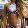 Geometric Pattern Low-Waist Bikini Two-Piece Swimsuit