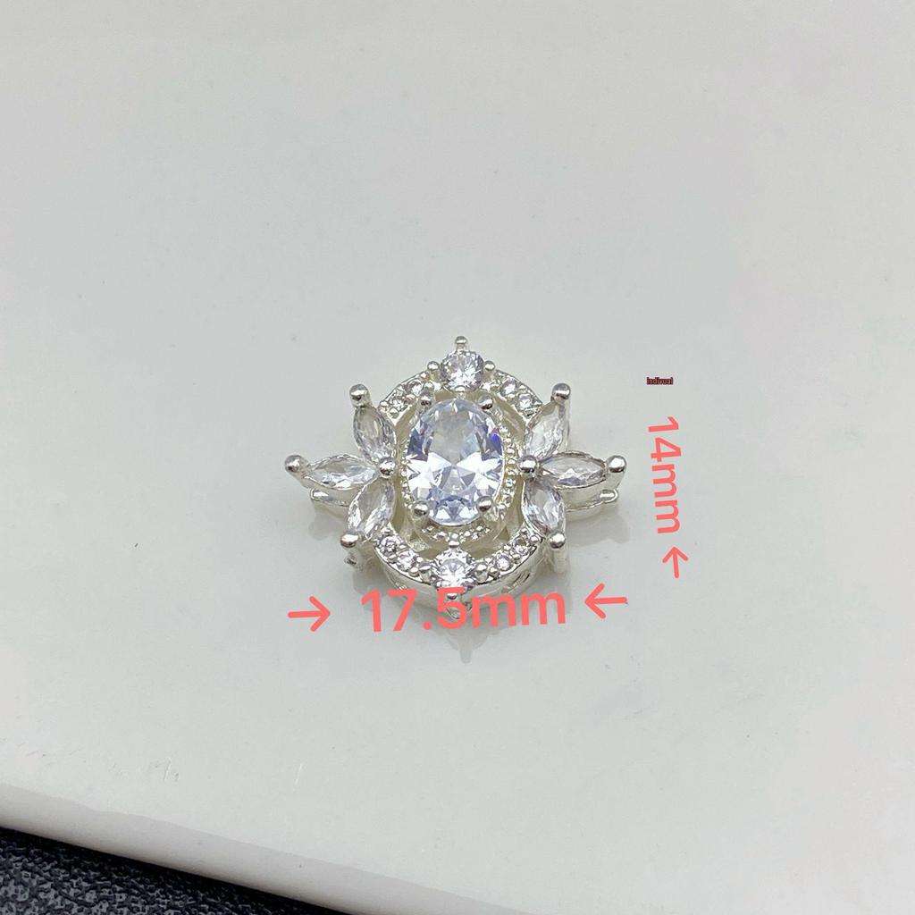 14K Gold Hollow Lace Diamond-Inlaid Spacer Beads for Crystal Bracelets – Chinese Style DIY