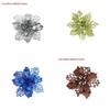 Sparkling Glitter Artificial Flowers For Stunning Christmas Tree Decorations