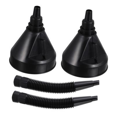 Ledmomo 2pcs Funnel Fuel Filter Funnel with Hose Gas Strainer Strainer