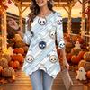Women's Casual Halloween Print Top, Loose Fit Three-Quarter Sleeve