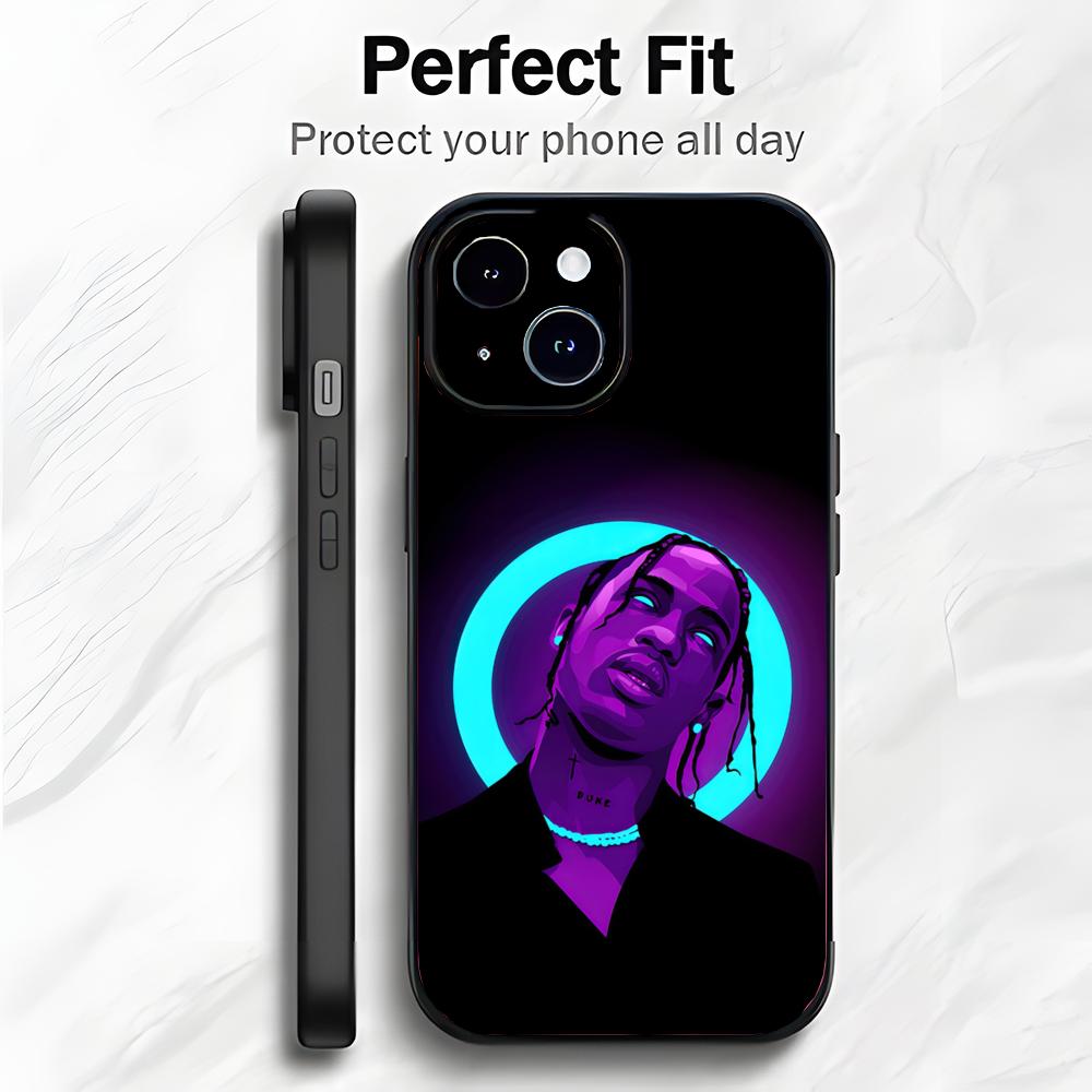 Trap Rap American Singer T-Travis Scott Phone Case Phone Case Soft Packaging Lightweight For iPhone17 16 15 14 13ProMax