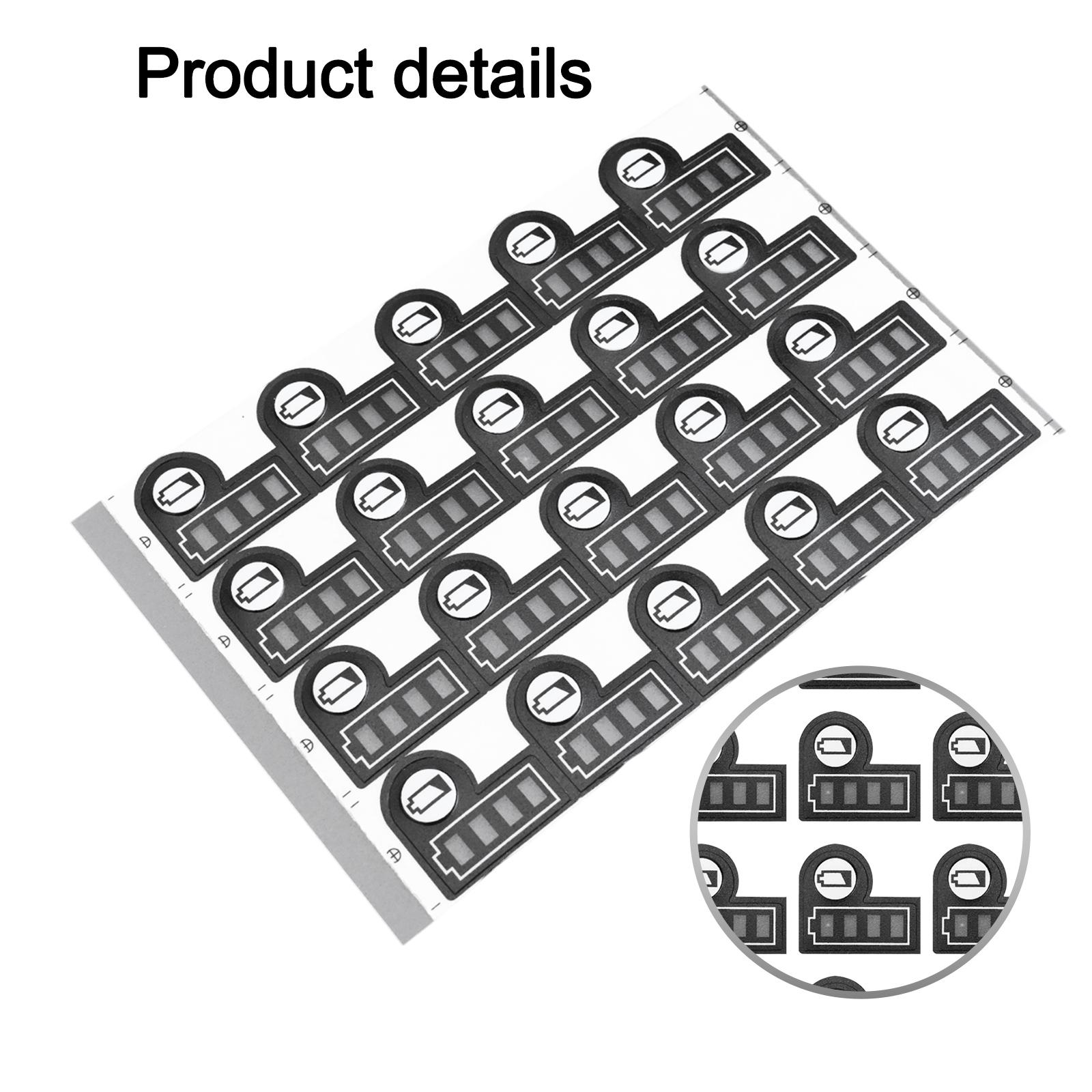 20PCS Battery Capacity Key Sticker Label Replacement for BL1830 BL1430 Compatible with For 18V 14 4V Lithium Battery China Mainland