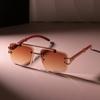 Frameless Lovely Square Sunglasses Women Men Brand Designer Casual Sun Glasses Female Male Colors Mirror