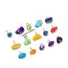 5Pcs Irregular Natural Stone Bead Pendant Multicolor 3-20mm Broken Stone Pendant Nine Needle Pin for Necklace DIY Jewelry Making