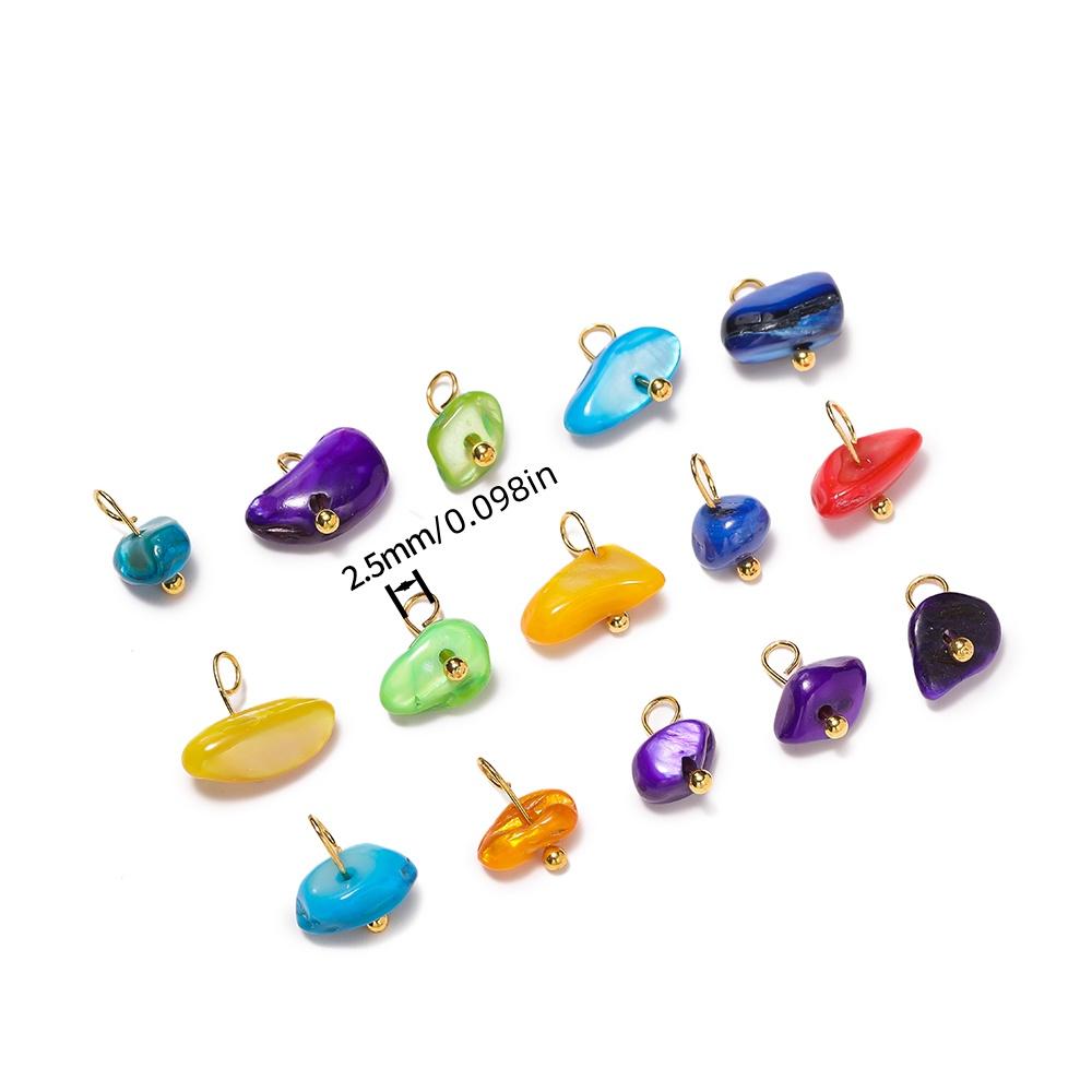 5Pcs Irregular Natural Stone Bead Pendant Multicolor 3-20mm Broken Stone Pendant Nine Needle Pin for Necklace DIY Jewelry Making