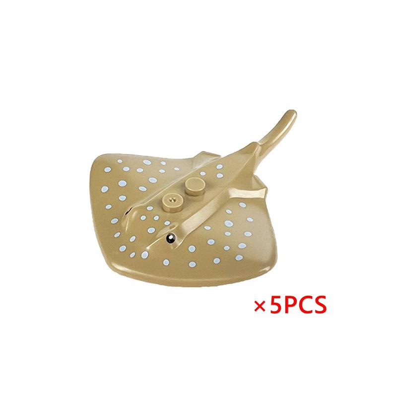 Non-Toxic Moc Sea Seabed Creatures Coral Seaweed Shell Fish Shrimp Crab Aquarium For 31122 Building Blocks Toys For Children Gifts