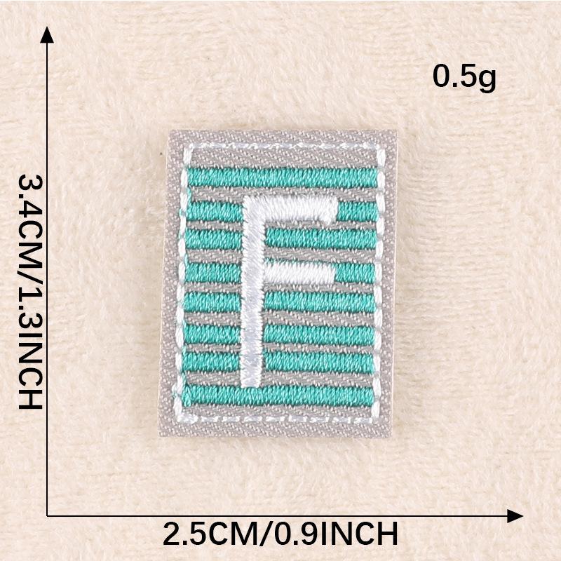 Duoku English Alphabet Cloth Sticker Computer Embroidery Label Small Patch Clothing Textile Accessories Embroidery Sticker