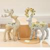 Set of 8 Festives Reindeers Hanging Baubles Tabletop Decoration Deer Shaped Figurines Ornament Holiday Accessories