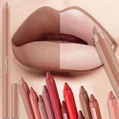 Delineador de Labios Otoño e Invierno Mate Lápiz Labial Blanqueador Efecto Maquillaje Larga Duración No Se Desvanece No Transfiere Delineador de Labios