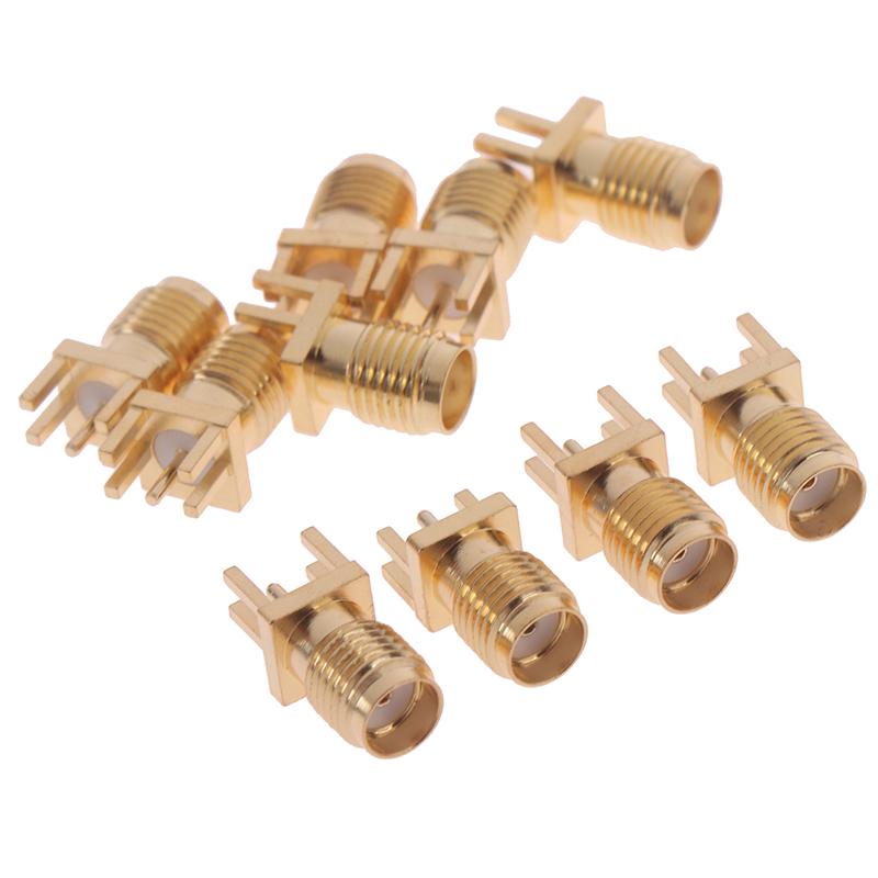 10X 1.6Mm Sma Female Jack Solder Nut Edge Pcb Clip Straight Mount Rf Connector