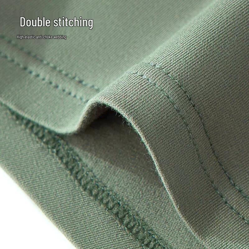 Langsha Men's 10A Antibacterial Cotton Boxer Briefs with Mulberry Silk Crotch, 4-Pack