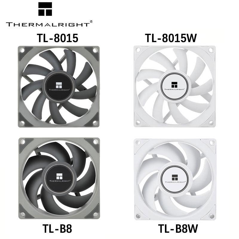 Thermalright TL-8015 TL-8015W TL-B8W TL-B8 80mm High Air Volume Case Fan 4PIN CPU Cooling fan PWM For Small Case 8cm Radiator TL-8015
