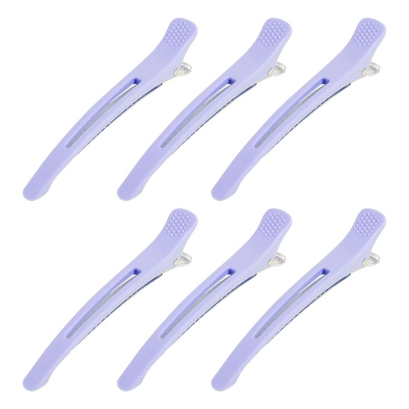 6 Stück Haarspange für Damen Styling Silikonband Professionelle Knitterfreie Entenschnabel-Haarroller-Klemme für Salon und Zuhause