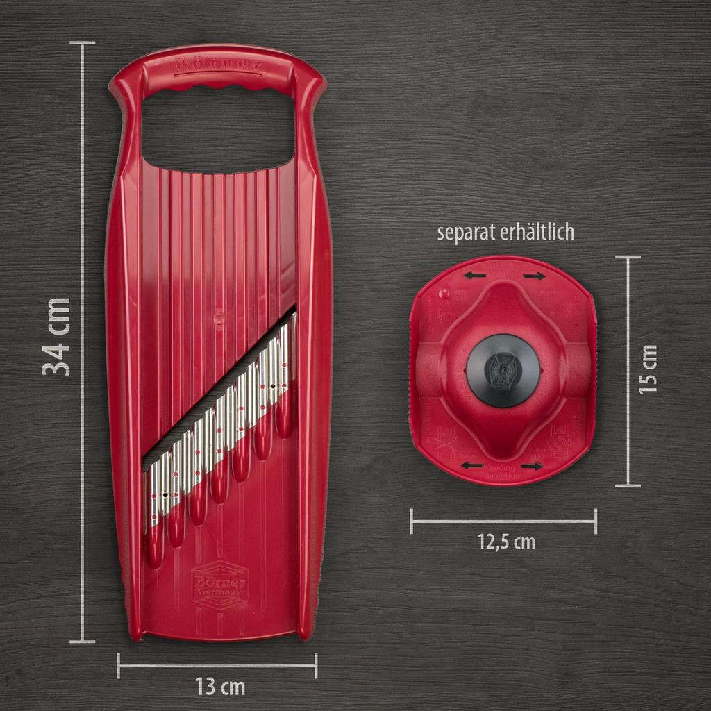 Borner PL Waffle Slicer XXL Directly Sold by the Official German (Red) - Manufacturer!