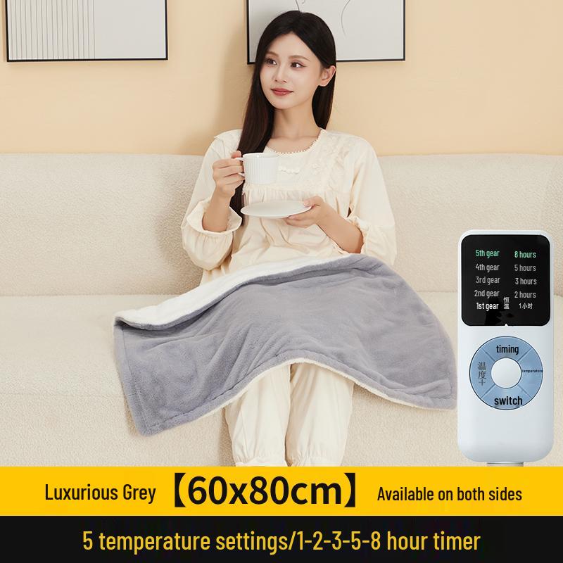 

Leg and Body Electric Heating Blanket with Foot Warmer and Knee Protector