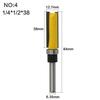 Pattern Bit Industrial 1/4inch Shank Top Bearing Flush Trim Pattern Router Bits