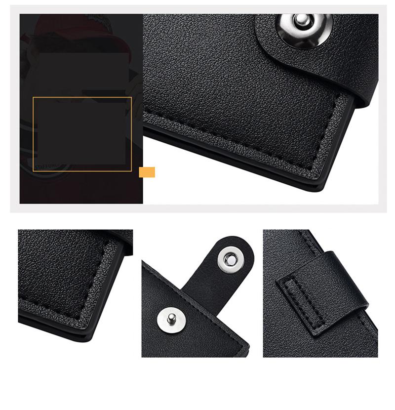 Men's Wallet Hasp Short Wallets for Men Made of Natural Leather PU Wallet Card Holder Perfect for You Magnetic Purses Small