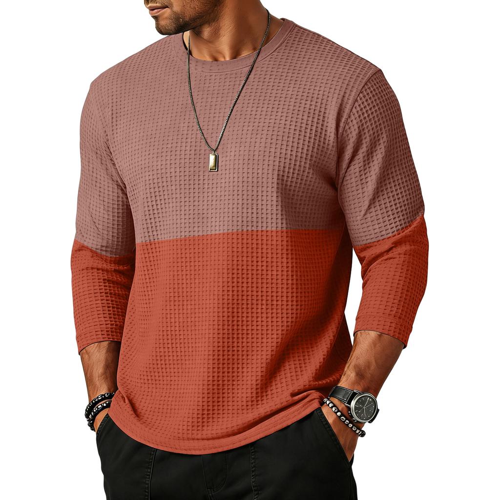 Herren Langarm Strick Rundhals Pullover Lässig Lockerer Schnitt Leichte Atmungsaktive Oberteil für den Alltag