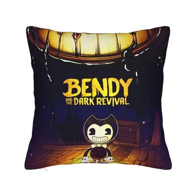 Bendy and the Dark Revival Pillowcase Polyester Cushion Cover Gift Game Cartoon Pillow Case Cover Home Square 45*45cm