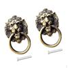 2x Retro Cabinet Door Drawer Bin Dreser Handle Pull Knob Hardware- Lion Head