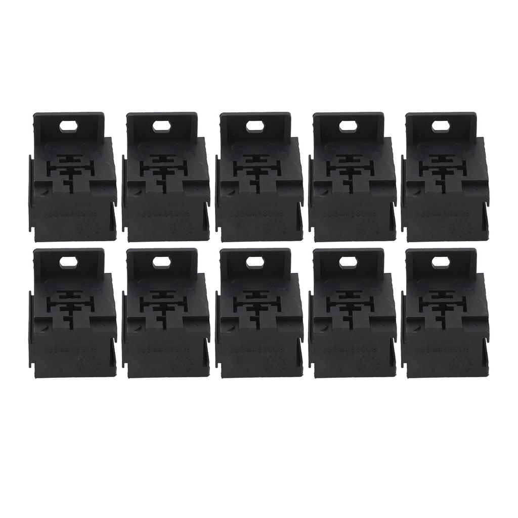 10Pcs 5P 40A Relay Socket with 50Pcs Terminals for Car Alarms Headlights Remote Start