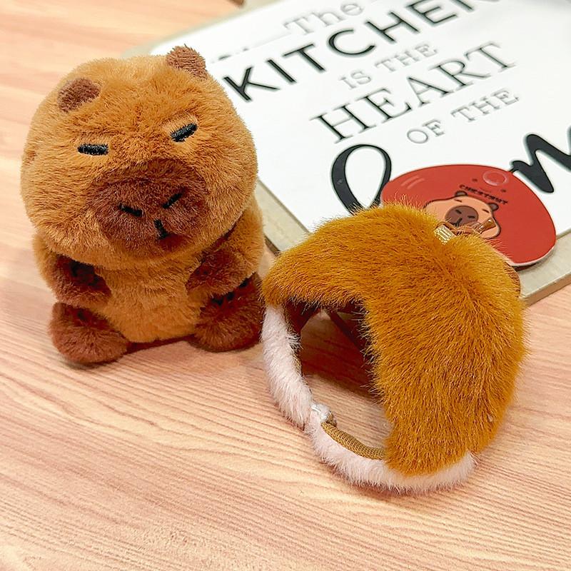 Capybara Chestnut Soft Plush Keychain Cute Cartoon Character For Stylish Keys