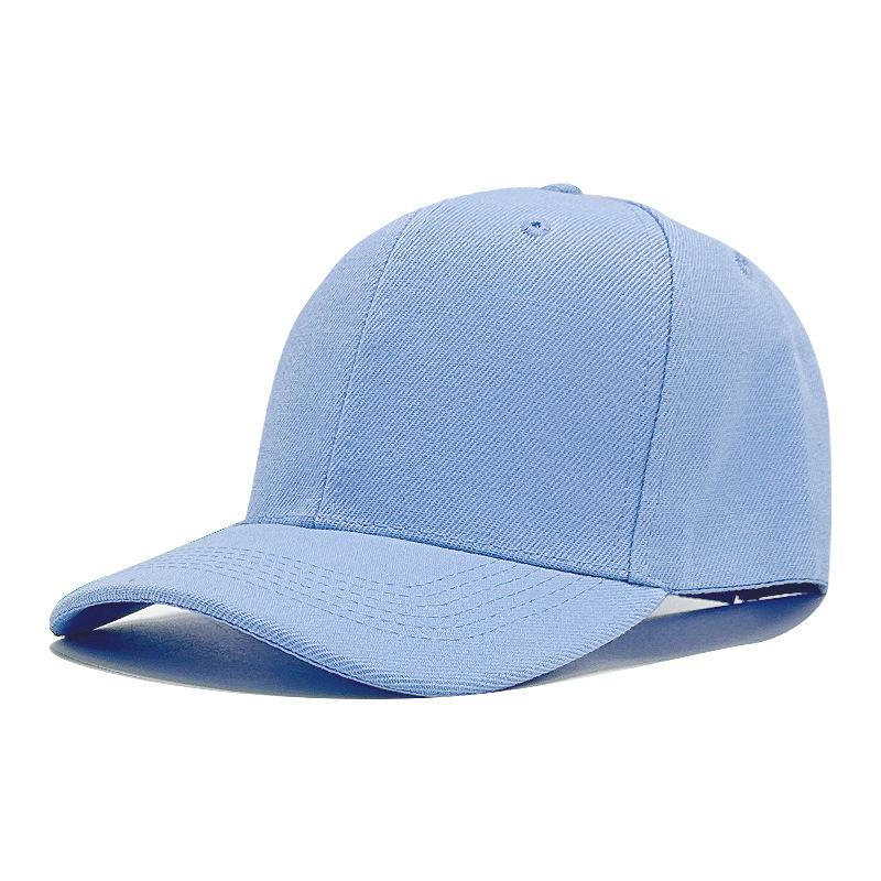 Solid color hardtop baseball cap acrylic hat hot selling versatile cap sun hat printing