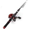 Fishing Rod and Reel Combo 2. Telescopic Fishing Rod with Right Hand Baitcasting Reel Fishing Rod and Reel Combo