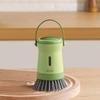 Non-Scratch Pot Cleaning Brush Ergonomic Soap Dispensing Palm Brush Kitchen Scrub Brush  Kitchen