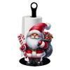 Wooden Base Santa Claus Towel Stand Acrylic Roll Paper Towel Holder Tissue Stand  Dining Table