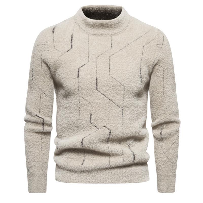 

Autumn and winter crew neck sweater men s Korean version slim-fit pullover casual men s knitted sweater sweater bottoming shirt M хакі