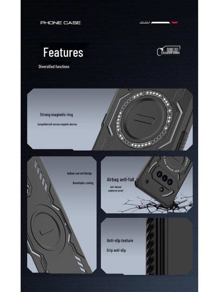 Applicable Nothingphone 3A-Pro Butterfly Armor Case with Magnetic Four-Corner Anti-Fall Protection, Silicone, and Hard Magnetic 2-Pro Design.