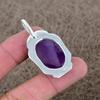 Sage Amethyst Gemstone Handmade 925 Sterling Silver Jewelry Pendant 1.97" KKG-364