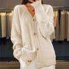 2025 Fall/Winter Women's V-Neck Long Sleeve Jacquard Knit Cardigan Sweater
