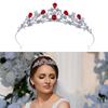 Shimmering Crystal Bridal Crown Secure Fit Hairpiece Alloy Texture Perfect for Birthdays Balls Proms Special Occasions