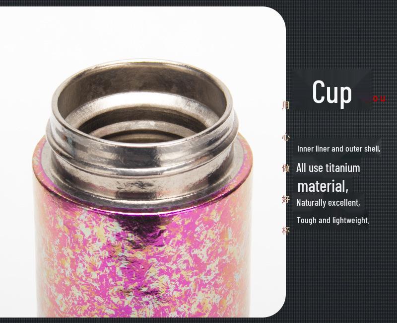 Kuangdi Vacuum Insulated Double-Layer Titanium Cup, Business Couple's Gift with Printing