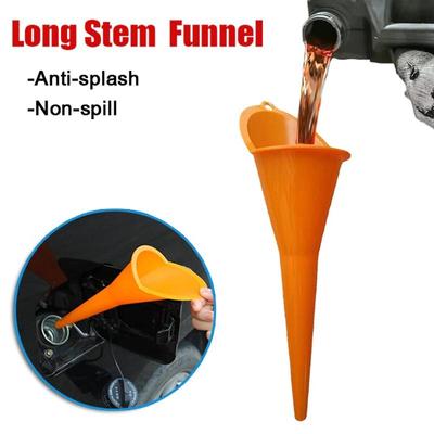 Car Long Stem Funnel Gasoline Oil Fuel Filling Tools Anti-splash Plastic Funnel Motorcycle Refueling Tools Auto Accessories YSL