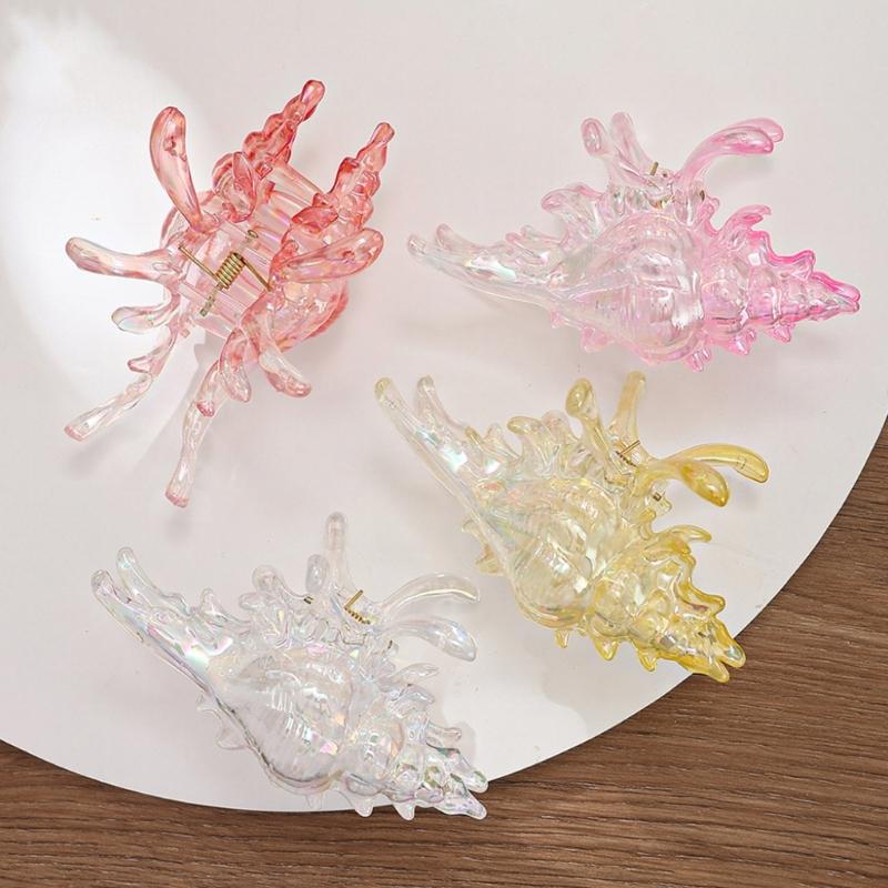 Stylish Spirals Hair Claw Clip Crystals Clear Acrylic Hair Clasp for Daily Use Secure Hold Gentle On Scalp