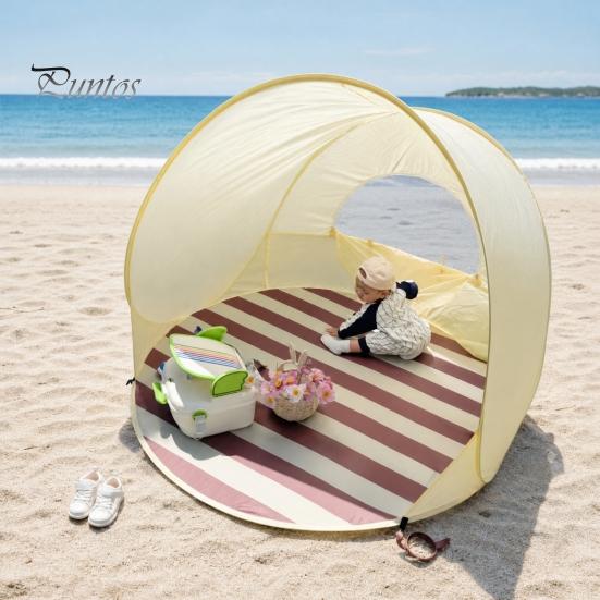 Quick Open Sunshade Tent Pop-Up Beach for 2-3 Person, UPF 50+ UV Sun Protection Outdoor Shade Mosquito Net Tent, Portable Easy Setup Shelter