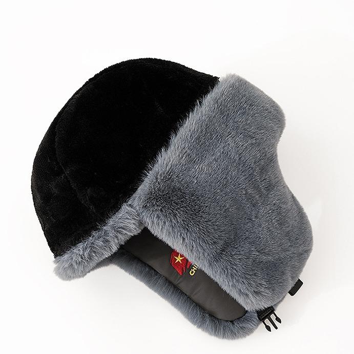 Thunderbolt Hat Female Cute Winter Warm Thickened Ear Protection Cotton Hat Male Cycling Windproof Warm Plush