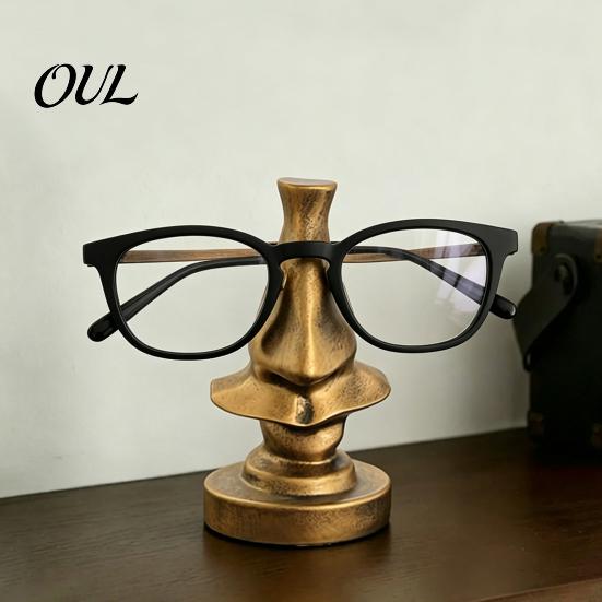 Creative Gifts for Men Big Nose Glasses Holder, Retro Resin Eyeglass Stand, Practical Stand Humorous Eyewear Display Organizer Home And Office