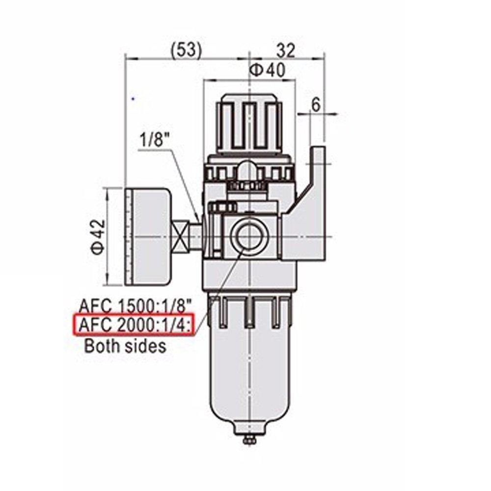 Zmart AFC-2000 Air Filter Regulator Oil Water Separator