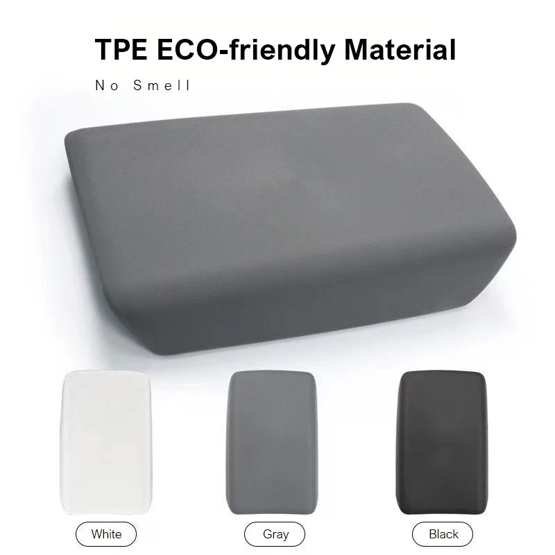 Car Central Console Cover Armrest Box Cover Protection TPE Car Decal Modification Accessories for Tesla Model 3 Model Y