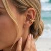 1 PC Simple Metal Starfish Flower Ear Cuff for Women Gold Color Non Piercing Fake Cartilage Earrings Beach Party Jewelry Gift