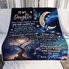 Daughter Blanket From Parents Custom Letter Fleece Sentimental Family Throw